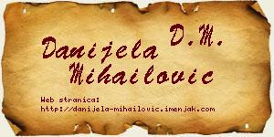 Danijela Mihailović vizit kartica